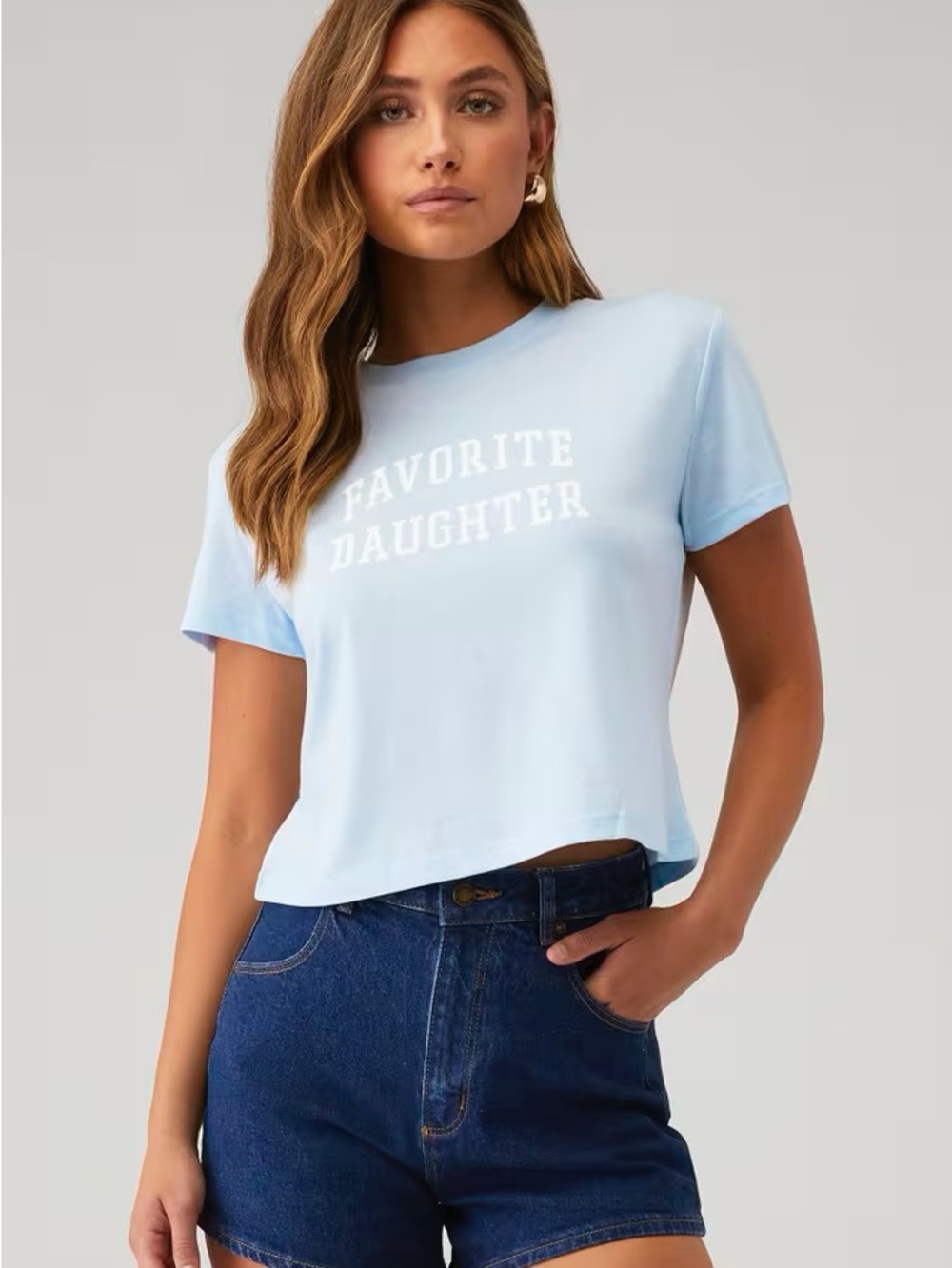 Favorite Daughter THE CROPPED COLLEGIATE TEE